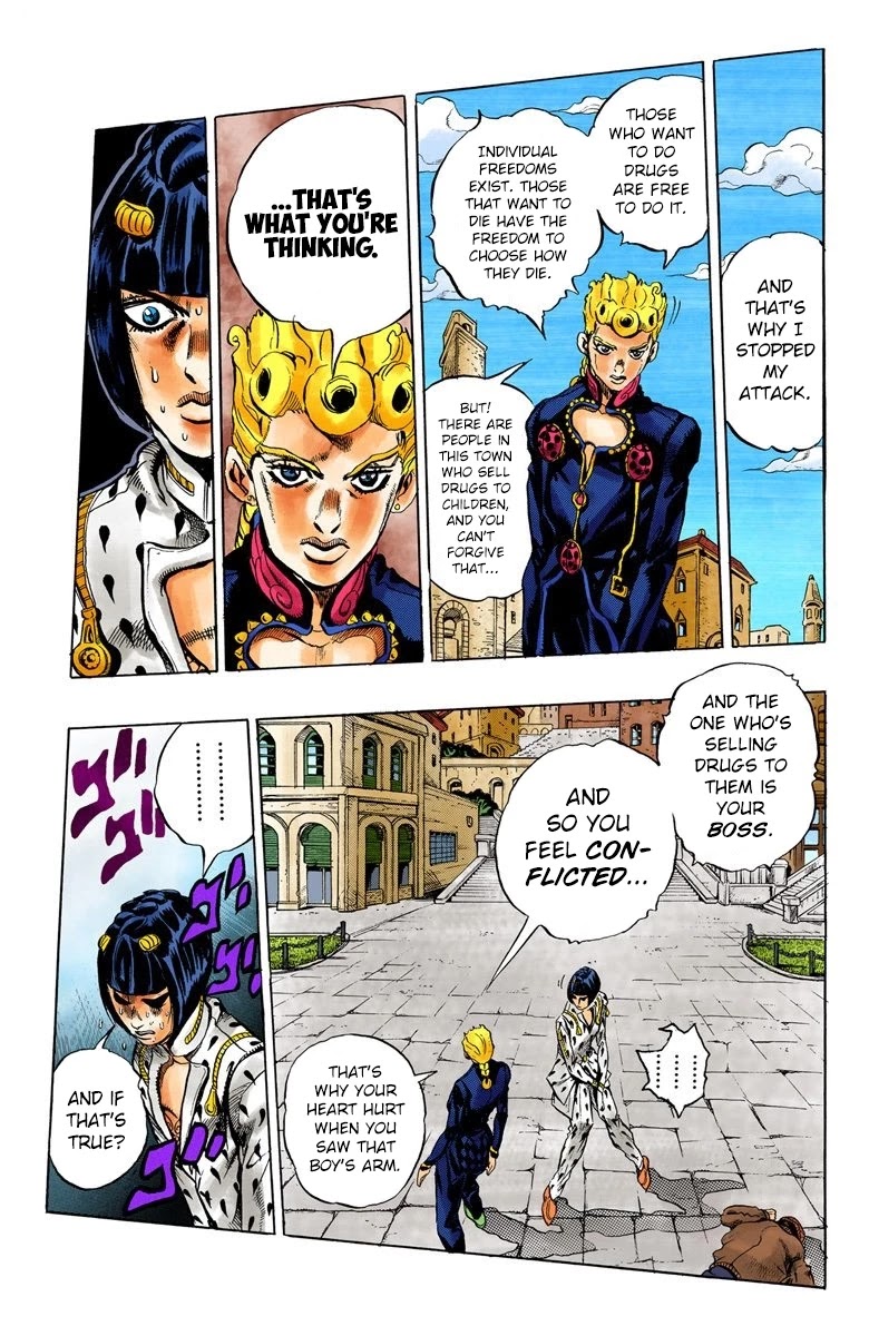 JoJo's Bizarre Adventure Part 5 - Vento Aureo (Official Colored) Chapter 8 page 17 - Chapter 8: Buccellati's Coming! Part 5