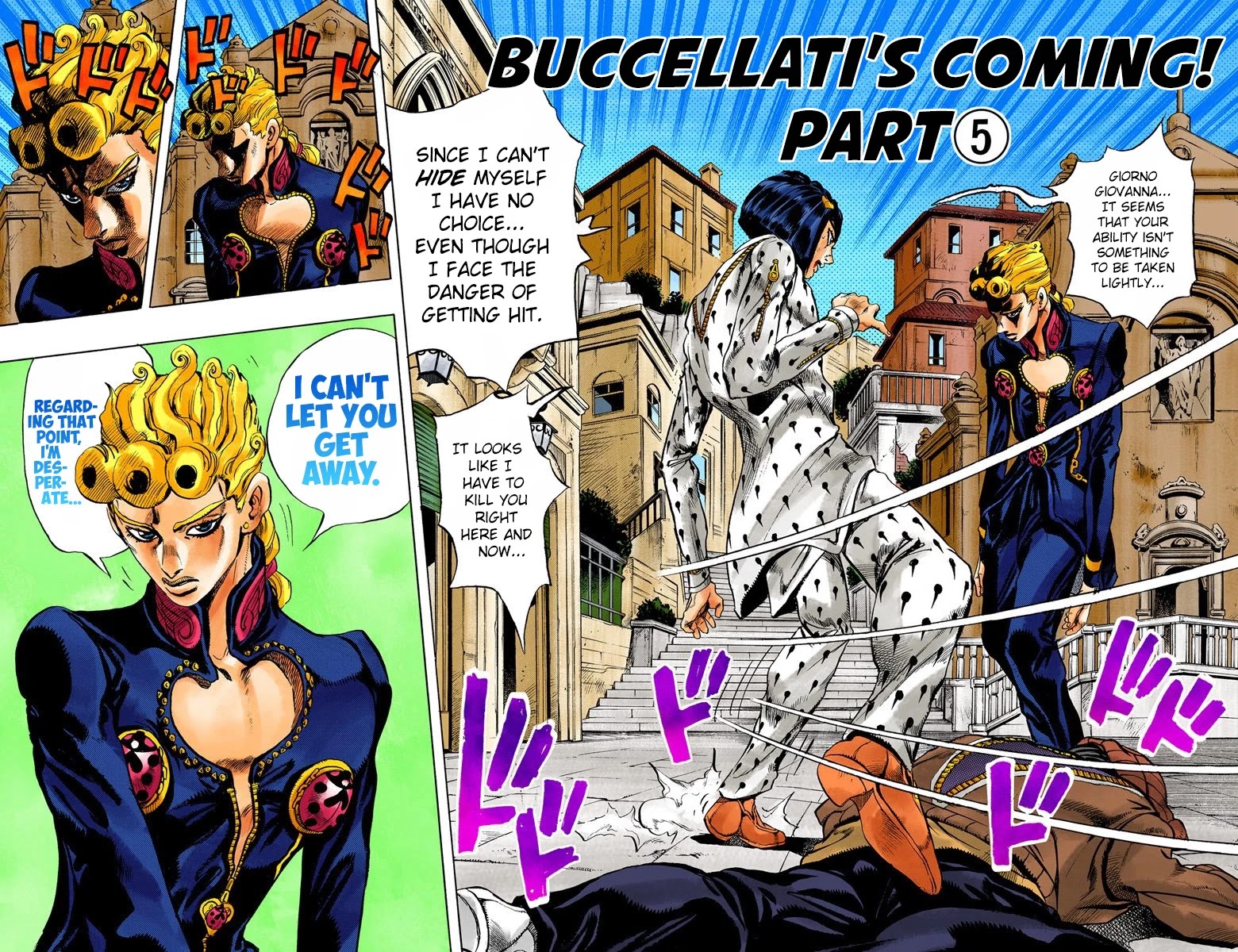 JoJo's Bizarre Adventure Part 5 - Vento Aureo (Official Colored) Chapter 8 page 3 - Chapter 8: Buccellati's Coming! Part 5