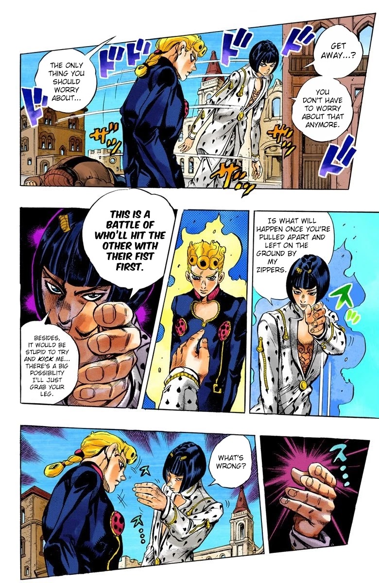 JoJo's Bizarre Adventure Part 5 - Vento Aureo (Official Colored) Chapter 8 page 4 - Chapter 8: Buccellati's Coming! Part 5