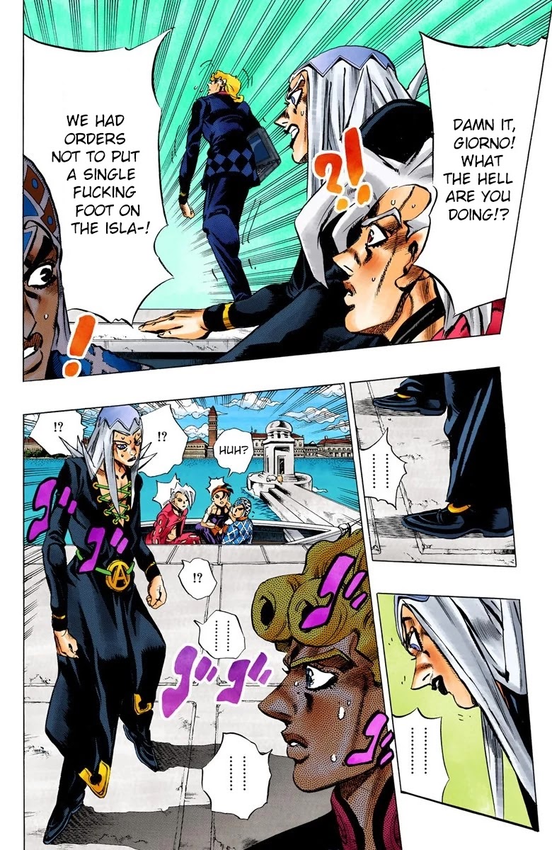JoJo's Bizarre Adventure Part 5 - Vento Aureo (Official Colored) Chapter 80 page 10 - Chapter 80: The Mystery of King Crimson Part 2