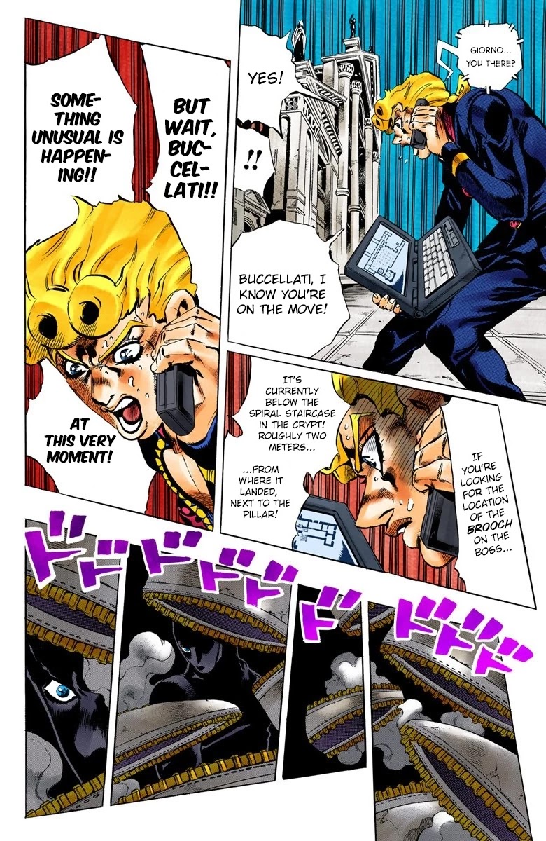 JoJo's Bizarre Adventure Part 5 - Vento Aureo (Official Colored) Chapter 80 page 12 - Chapter 80: The Mystery of King Crimson Part 2