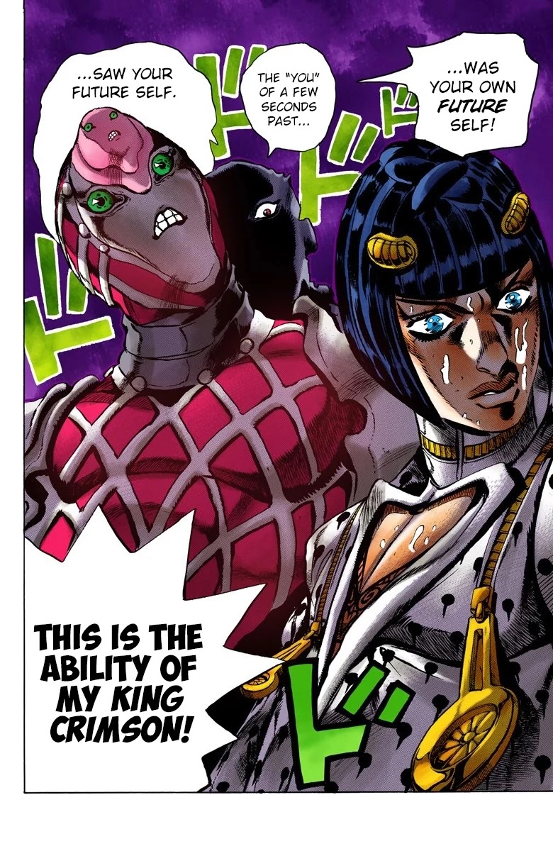 JoJo's Bizarre Adventure Part 5 - Vento Aureo (Official Colored) Chapter 80 page 17 - Chapter 80: The Mystery of King Crimson Part 2
