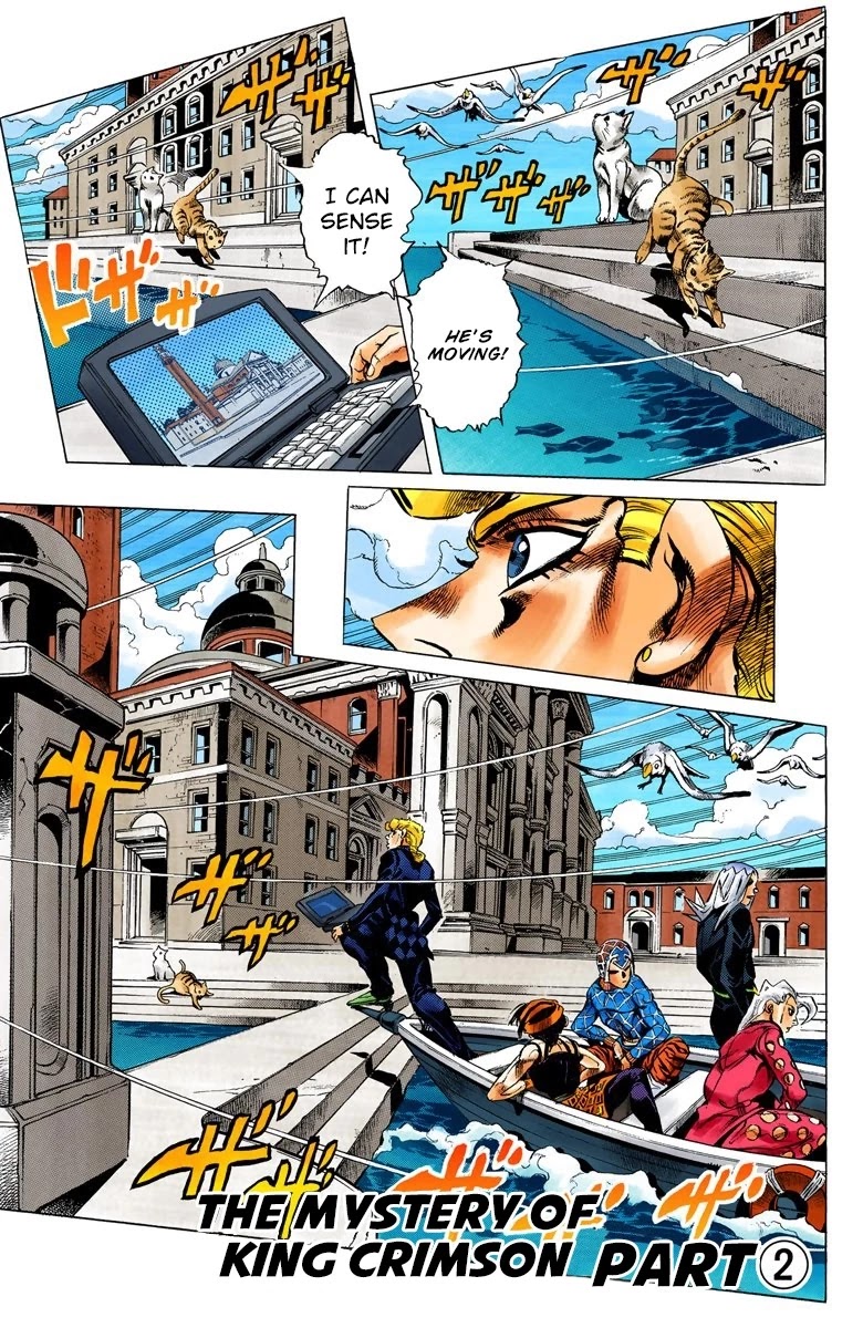 JoJo's Bizarre Adventure Part 5 - Vento Aureo (Official Colored) Chapter 80 page 2 - Chapter 80: The Mystery of King Crimson Part 2