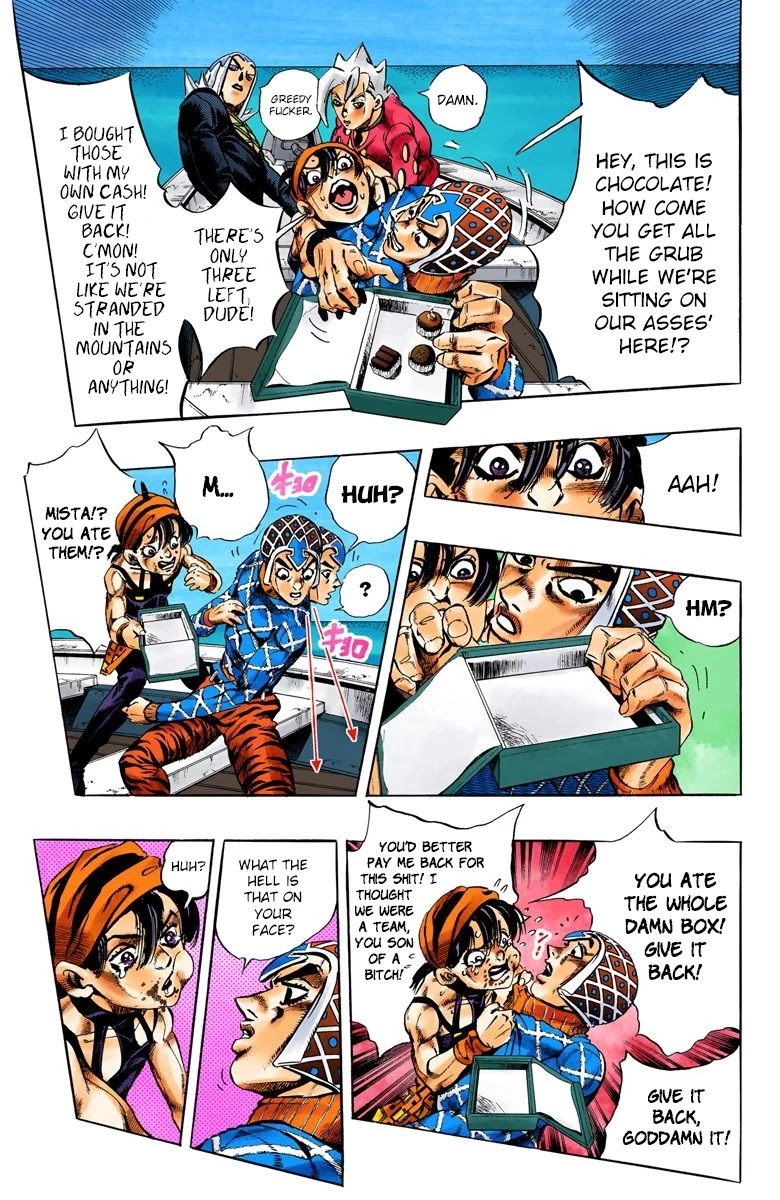 JoJo's Bizarre Adventure Part 5 - Vento Aureo (Official Colored) Chapter 80 page 5 - Chapter 80: The Mystery of King Crimson Part 2