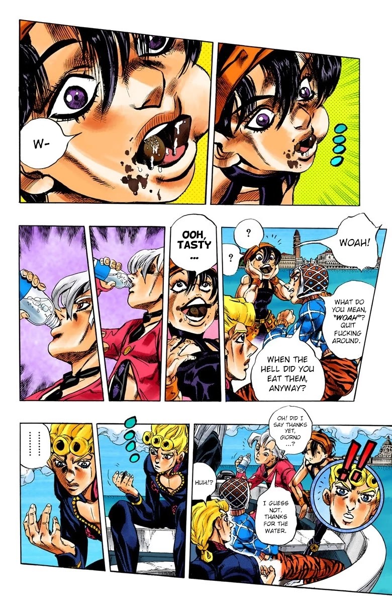 JoJo's Bizarre Adventure Part 5 - Vento Aureo (Official Colored) Chapter 80 page 6 - Chapter 80: The Mystery of King Crimson Part 2