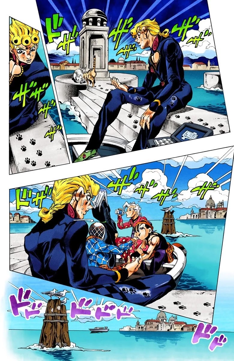 JoJo's Bizarre Adventure Part 5 - Vento Aureo (Official Colored) Chapter 80 page 8 - Chapter 80: The Mystery of King Crimson Part 2