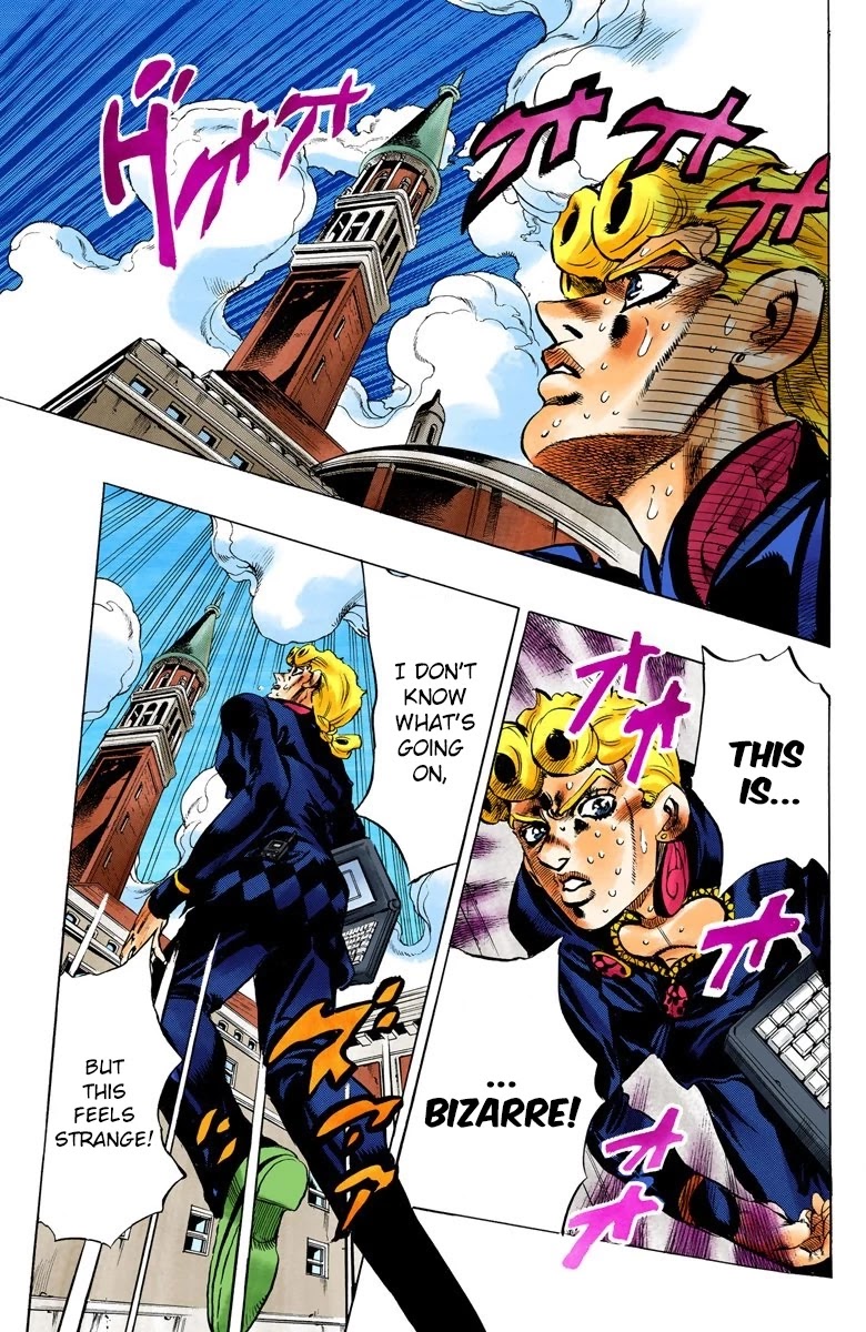JoJo's Bizarre Adventure Part 5 - Vento Aureo (Official Colored) Chapter 80 page 9 - Chapter 80: The Mystery of King Crimson Part 2