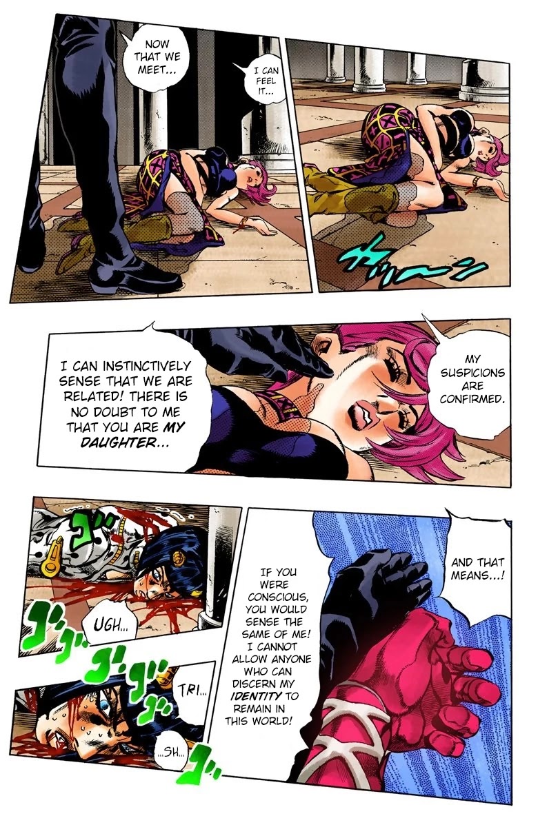 JoJo's Bizarre Adventure Part 5 - Vento Aureo (Official Colored) Chapter 81 page 17 - Chapter 81: The Mystery of King Crimson Part 3