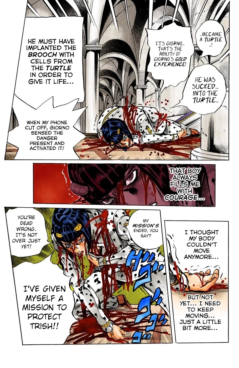 JoJo's Bizarre Adventure Part 5 - Vento Aureo (Official Colored) Chapter 81 page 21 - Chapter 81: The Mystery of King Crimson Part 3