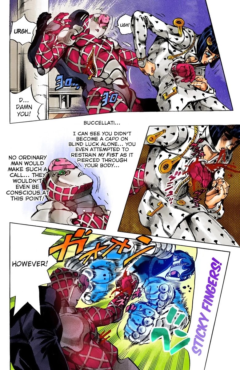 JoJo's Bizarre Adventure Part 5 - Vento Aureo (Official Colored) Chapter 81 page 6 - Chapter 81: The Mystery of King Crimson Part 3