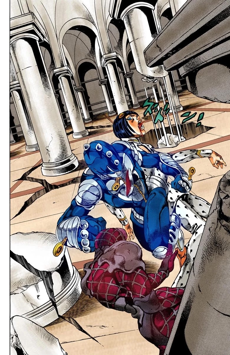 JoJo's Bizarre Adventure Part 5 - Vento Aureo (Official Colored) Chapter 81 page 8 - Chapter 81: The Mystery of King Crimson Part 3