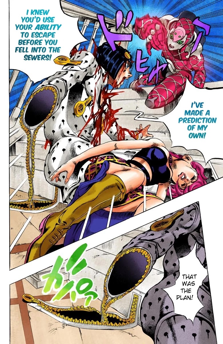 JoJo's Bizarre Adventure Part 5 - Vento Aureo (Official Colored) Chapter 82 page 10 - Chapter 82: The Mystery of King Crimson Part 4