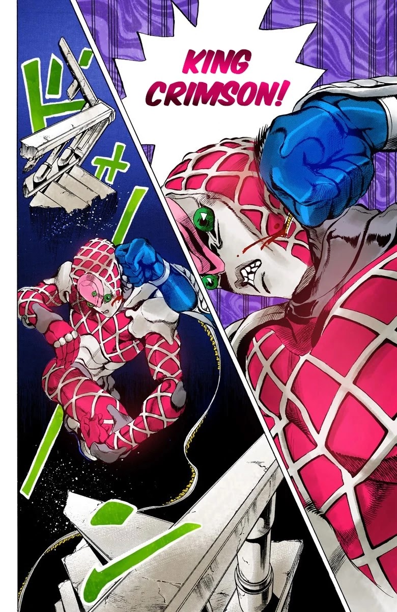JoJo's Bizarre Adventure Part 5 - Vento Aureo (Official Colored) Chapter 82 page 12 - Chapter 82: The Mystery of King Crimson Part 4