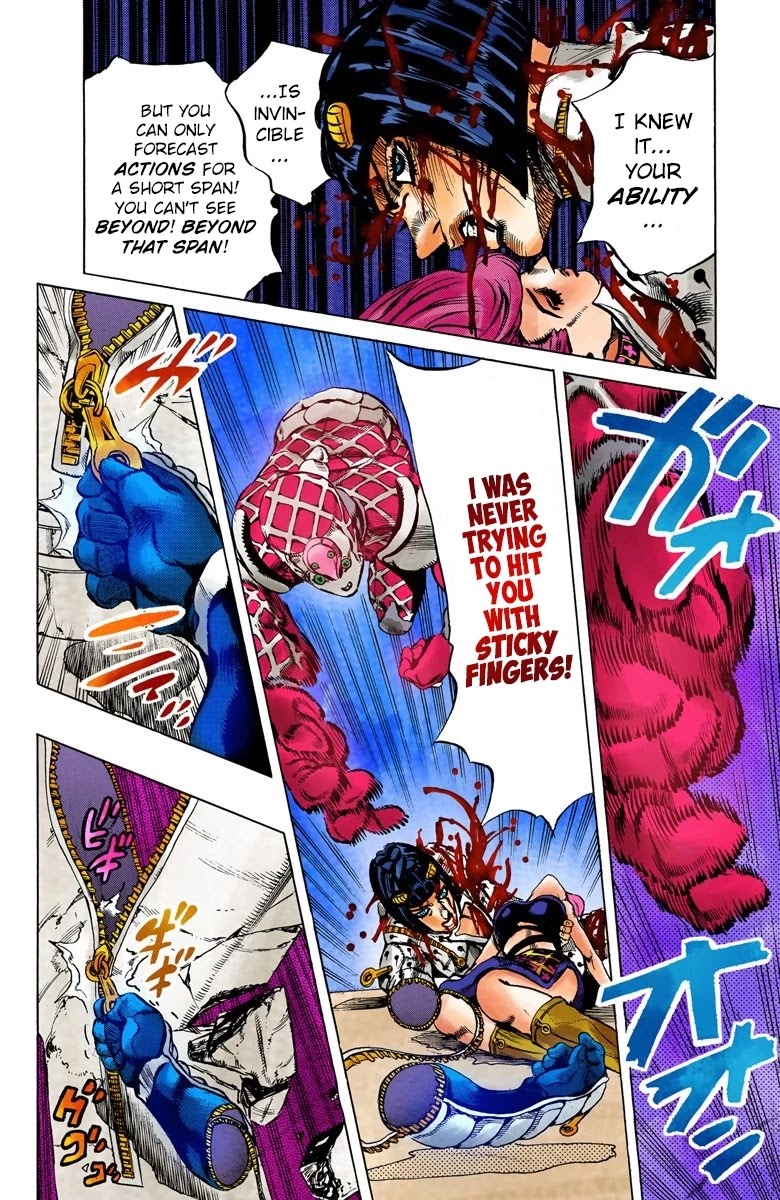 JoJo's Bizarre Adventure Part 5 - Vento Aureo (Official Colored) Chapter 82 page 16 - Chapter 82: The Mystery of King Crimson Part 4