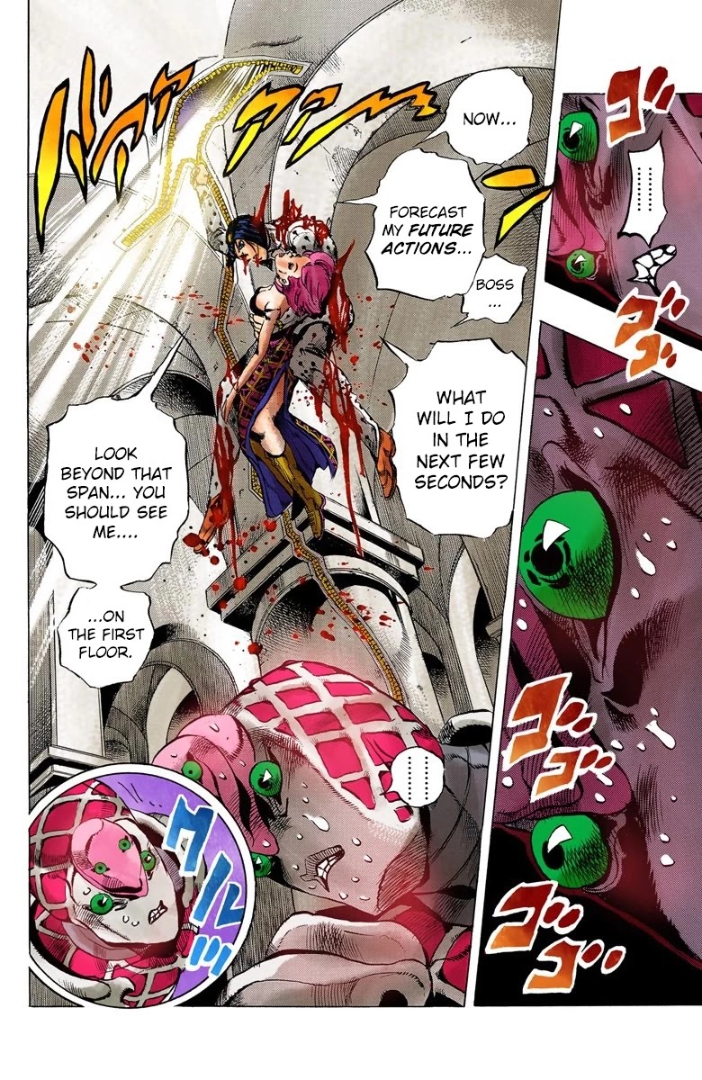 JoJo's Bizarre Adventure Part 5 - Vento Aureo (Official Colored) Chapter 82 page 18 - Chapter 82: The Mystery of King Crimson Part 4