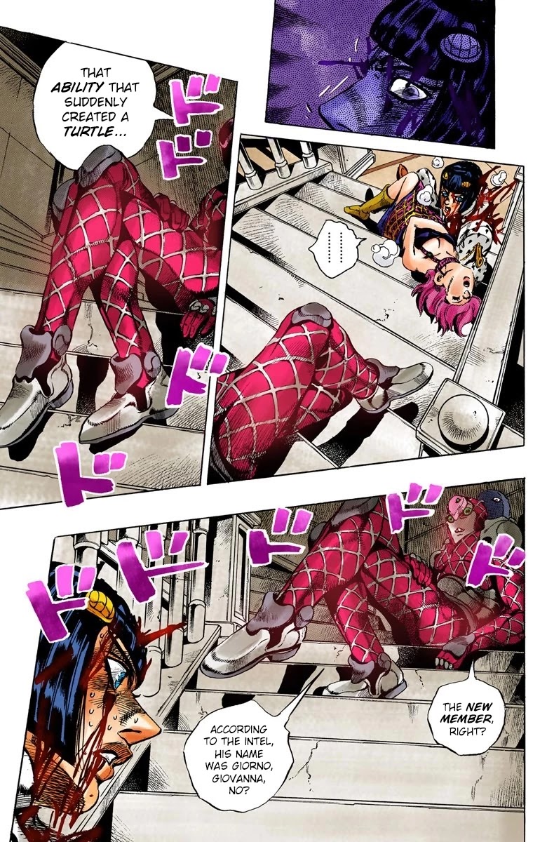 JoJo's Bizarre Adventure Part 5 - Vento Aureo (Official Colored) Chapter 82 page 7 - Chapter 82: The Mystery of King Crimson Part 4