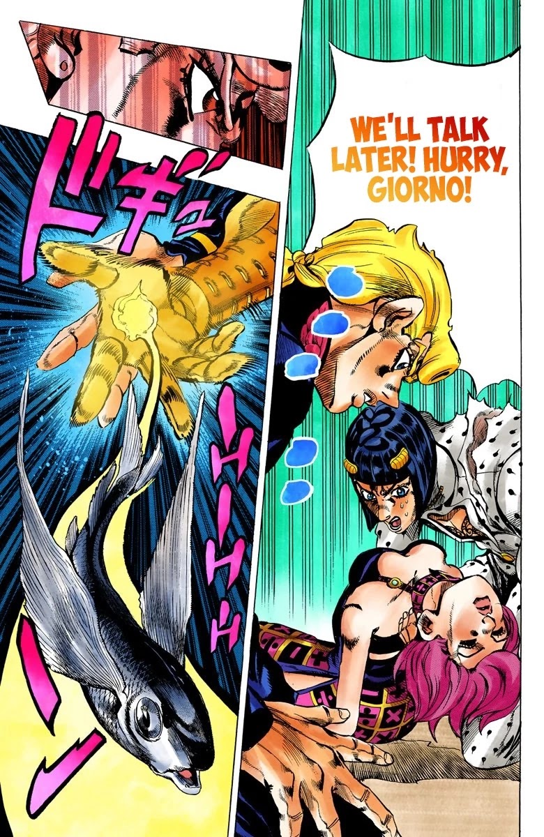 JoJo's Bizarre Adventure Part 5 - Vento Aureo (Official Colored) Chapter 83 page 10 - Chapter 83: The Mystery of King Crimson Part 5