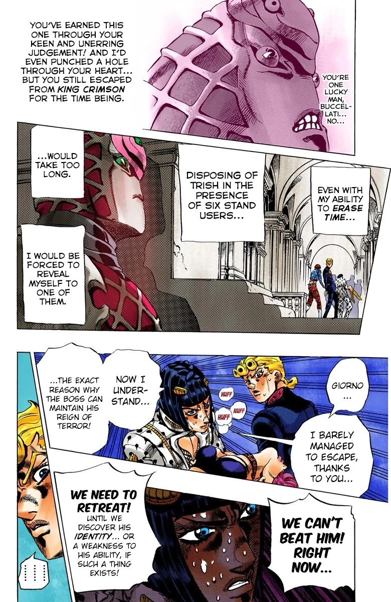 JoJo's Bizarre Adventure Part 5 - Vento Aureo (Official Colored) Chapter 83 page 13 - Chapter 83: The Mystery of King Crimson Part 5