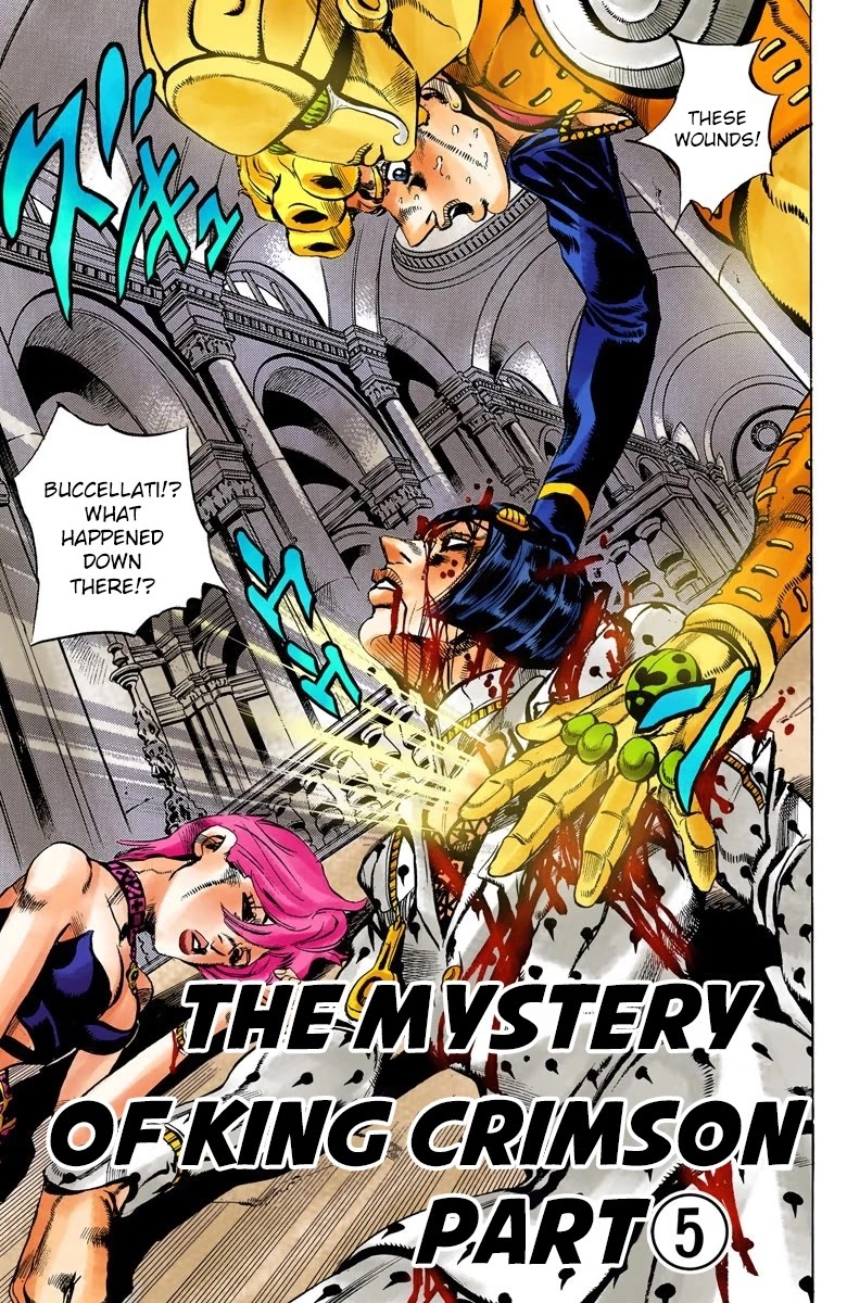 JoJo's Bizarre Adventure Part 5 - Vento Aureo (Official Colored) Chapter 83 page 2 - Chapter 83: The Mystery of King Crimson Part 5