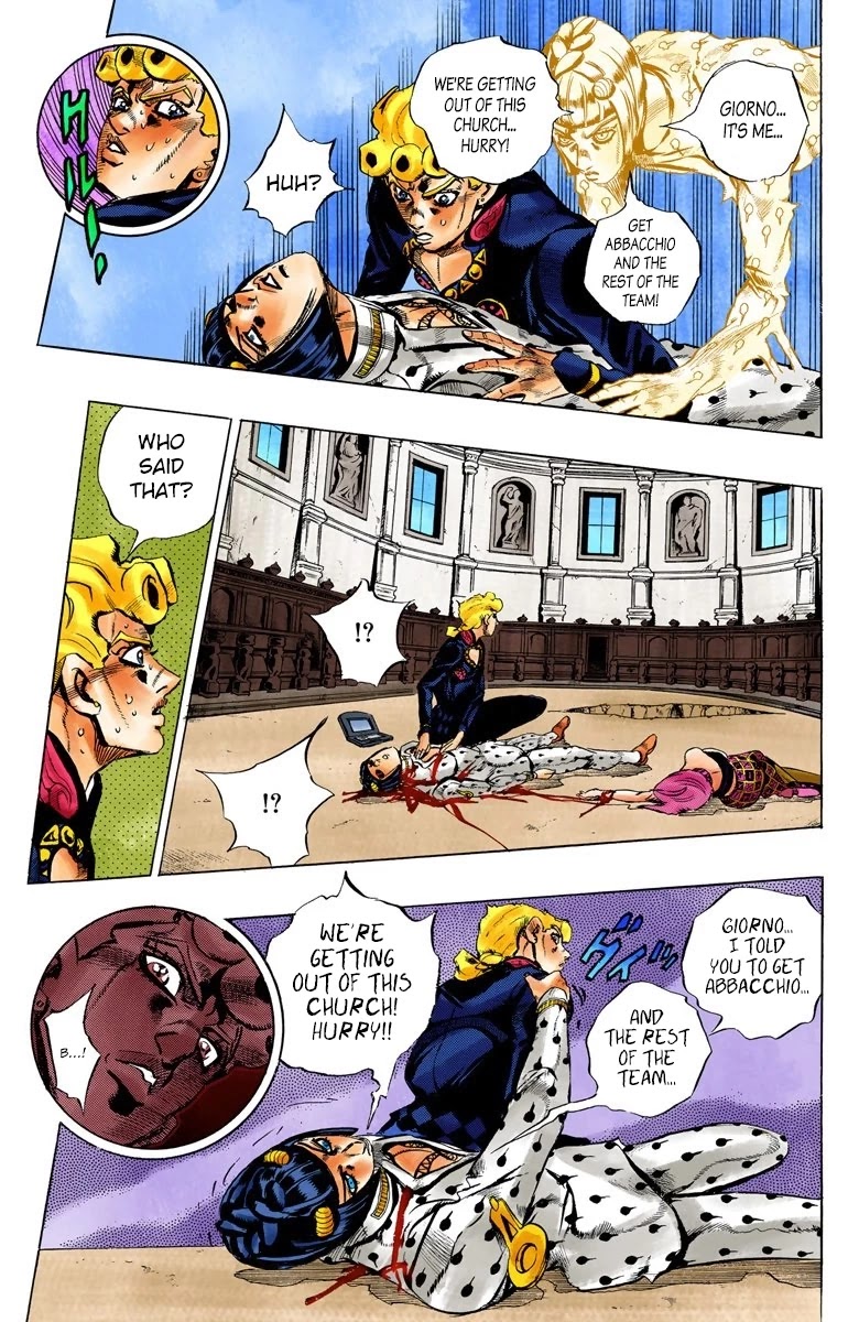 JoJo's Bizarre Adventure Part 5 - Vento Aureo (Official Colored) Chapter 83 page 8 - Chapter 83: The Mystery of King Crimson Part 5