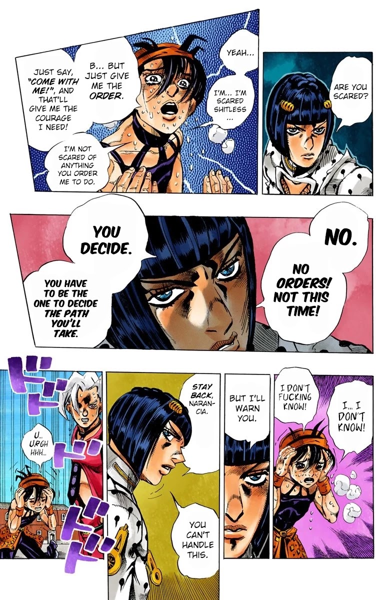 JoJo's Bizarre Adventure Part 5 - Vento Aureo (Official Colored) Chapter 84 page 12 - Chapter 84: The Mystery of King Crimson Part 6