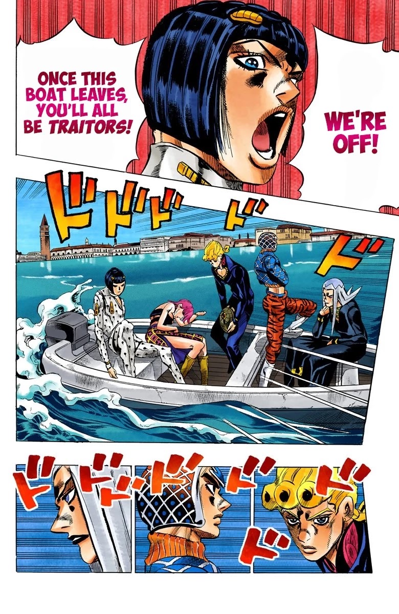 JoJo's Bizarre Adventure Part 5 - Vento Aureo (Official Colored) Chapter 84 page 13 - Chapter 84: The Mystery of King Crimson Part 6