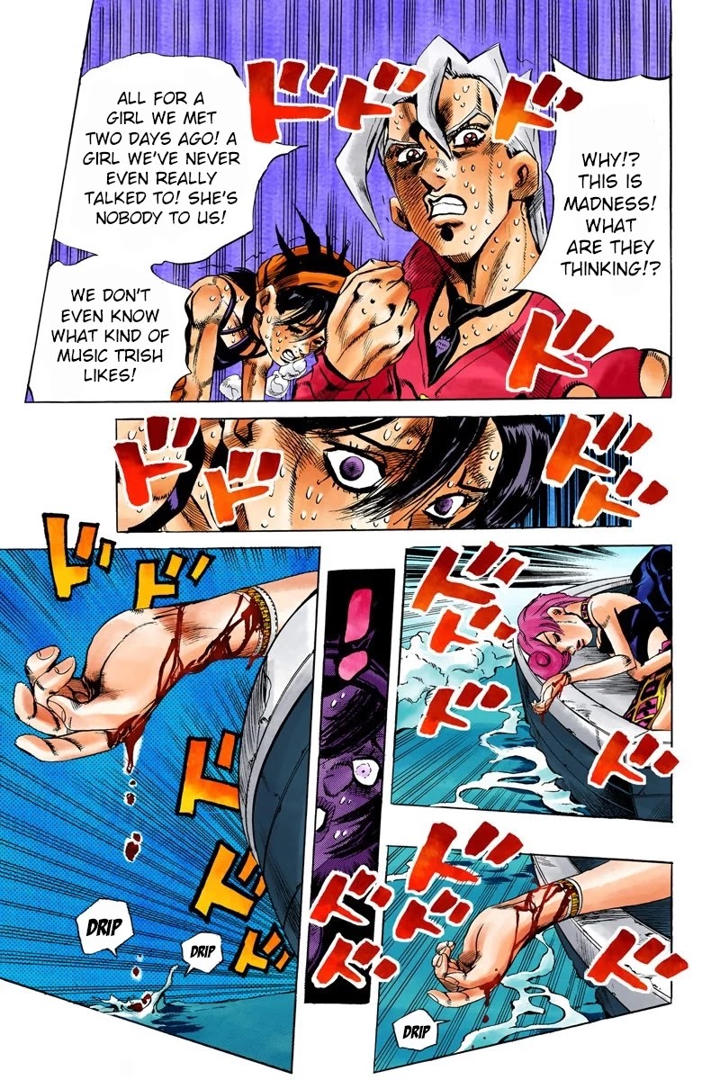 JoJo's Bizarre Adventure Part 5 - Vento Aureo (Official Colored) Chapter 84 page 14 - Chapter 84: The Mystery of King Crimson Part 6