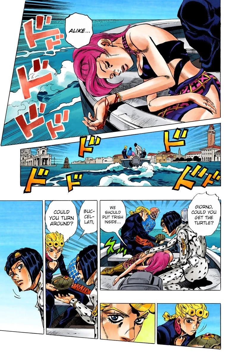 JoJo's Bizarre Adventure Part 5 - Vento Aureo (Official Colored) Chapter 84 page 16 - Chapter 84: The Mystery of King Crimson Part 6