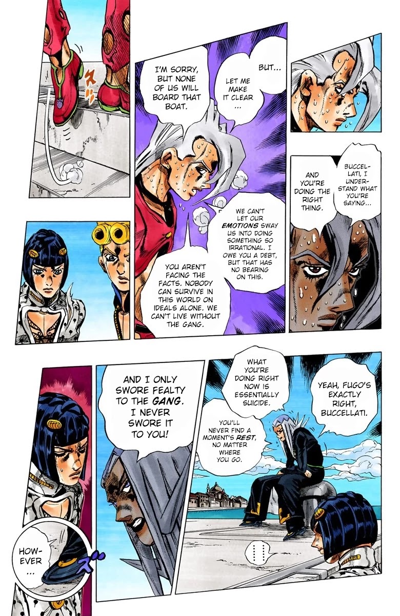 JoJo's Bizarre Adventure Part 5 - Vento Aureo (Official Colored) Chapter 84 page 8 - Chapter 84: The Mystery of King Crimson Part 6