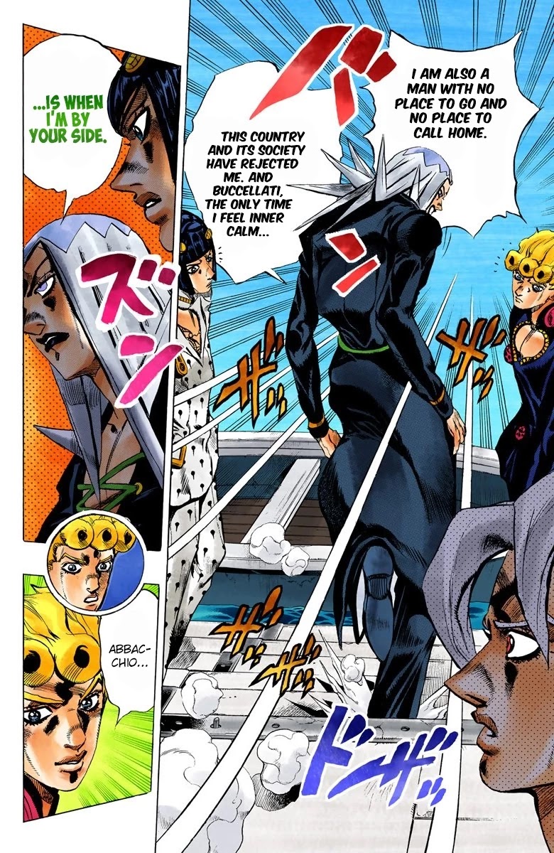 JoJo's Bizarre Adventure Part 5 - Vento Aureo (Official Colored) Chapter 84 page 9 - Chapter 84: The Mystery of King Crimson Part 6