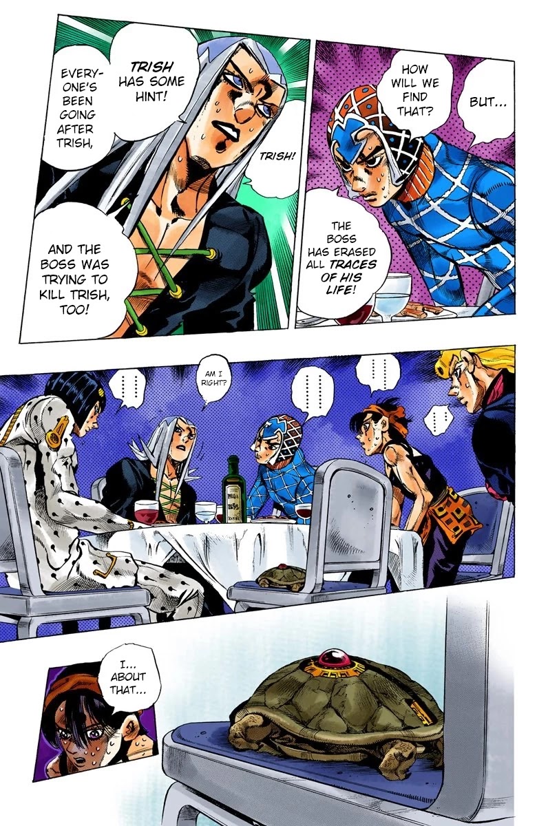 JoJo's Bizarre Adventure Part 5 - Vento Aureo (Official Colored) Chapter 85 page 12 - Chapter 85: The _G_ in Guts