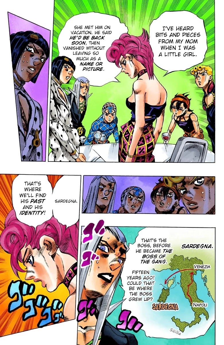 JoJo's Bizarre Adventure Part 5 - Vento Aureo (Official Colored) Chapter 85 page 16 - Chapter 85: The _G_ in Guts