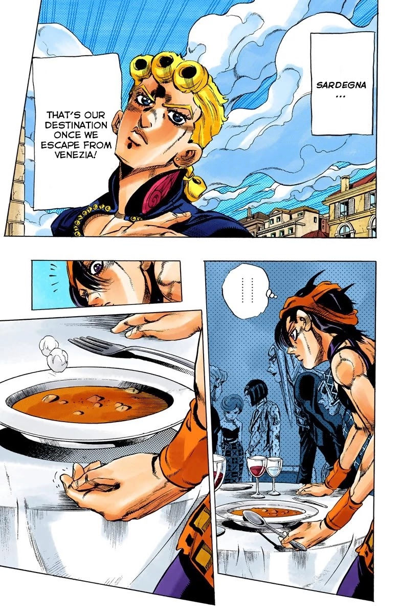 JoJo's Bizarre Adventure Part 5 - Vento Aureo (Official Colored) Chapter 85 page 18 - Chapter 85: The _G_ in Guts