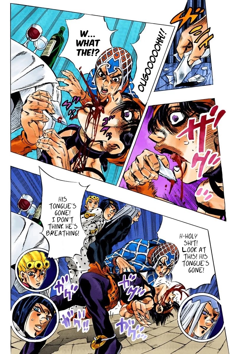 JoJo's Bizarre Adventure Part 5 - Vento Aureo (Official Colored) Chapter 86 page 11 - Chapter 86: Clash and Talking Head Part 1