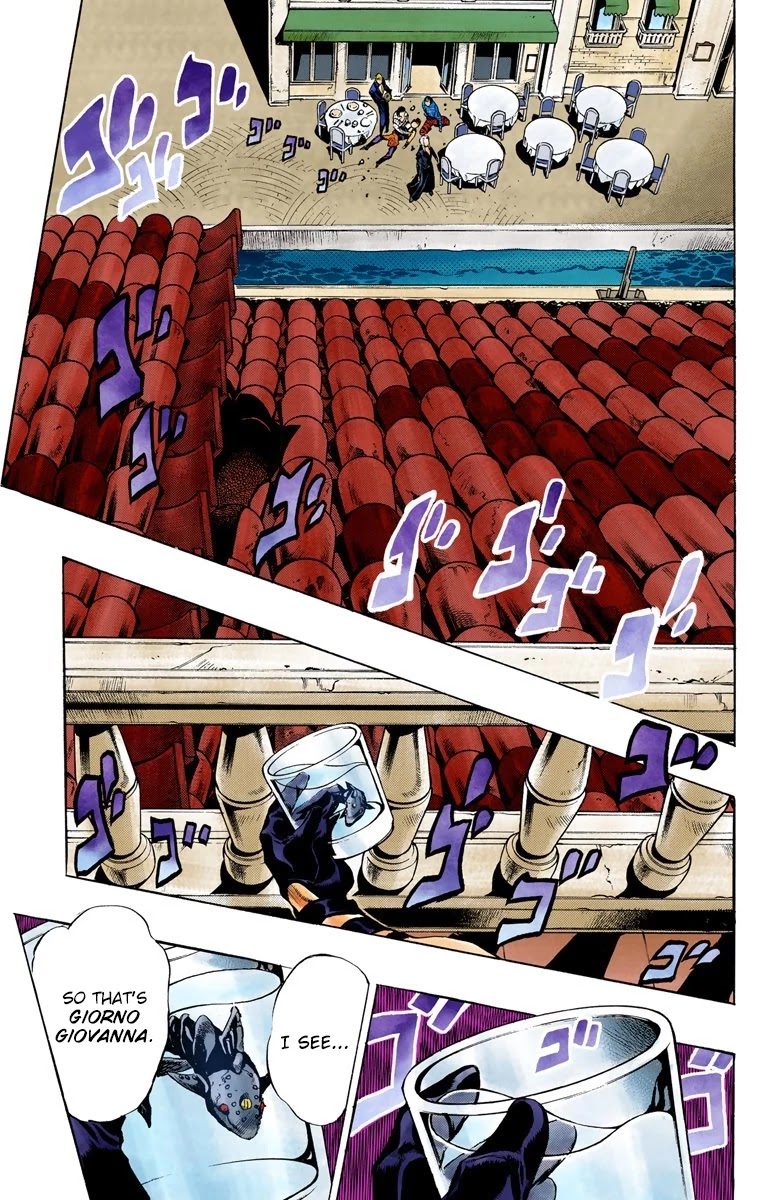 JoJo's Bizarre Adventure Part 5 - Vento Aureo (Official Colored) Chapter 86 page 14 - Chapter 86: Clash and Talking Head Part 1