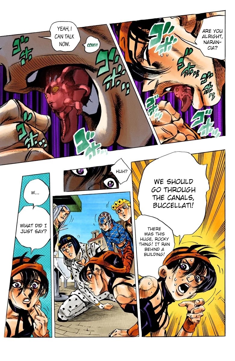 JoJo's Bizarre Adventure Part 5 - Vento Aureo (Official Colored) Chapter 86 page 17 - Chapter 86: Clash and Talking Head Part 1