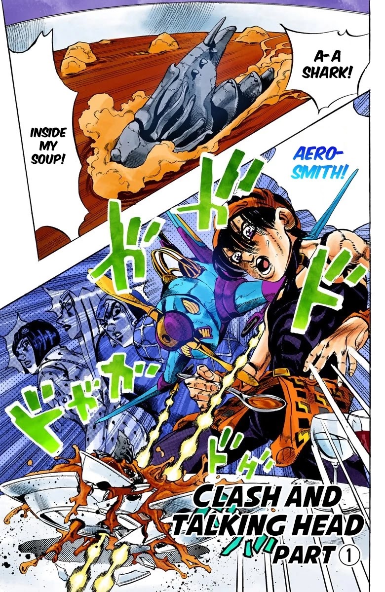 JoJo's Bizarre Adventure Part 5 - Vento Aureo (Official Colored) Chapter 86 page 2 - Chapter 86: Clash and Talking Head Part 1