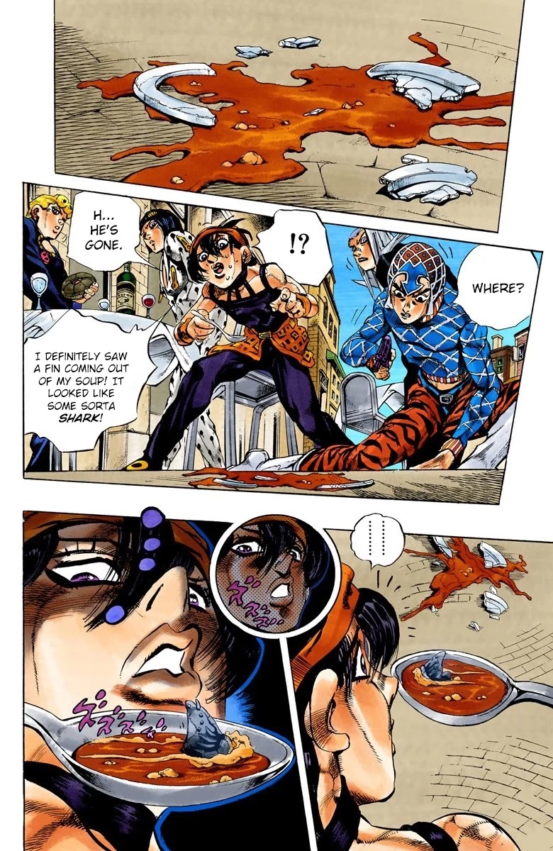 JoJo's Bizarre Adventure Part 5 - Vento Aureo (Official Colored) Chapter 86 page 4 - Chapter 86: Clash and Talking Head Part 1