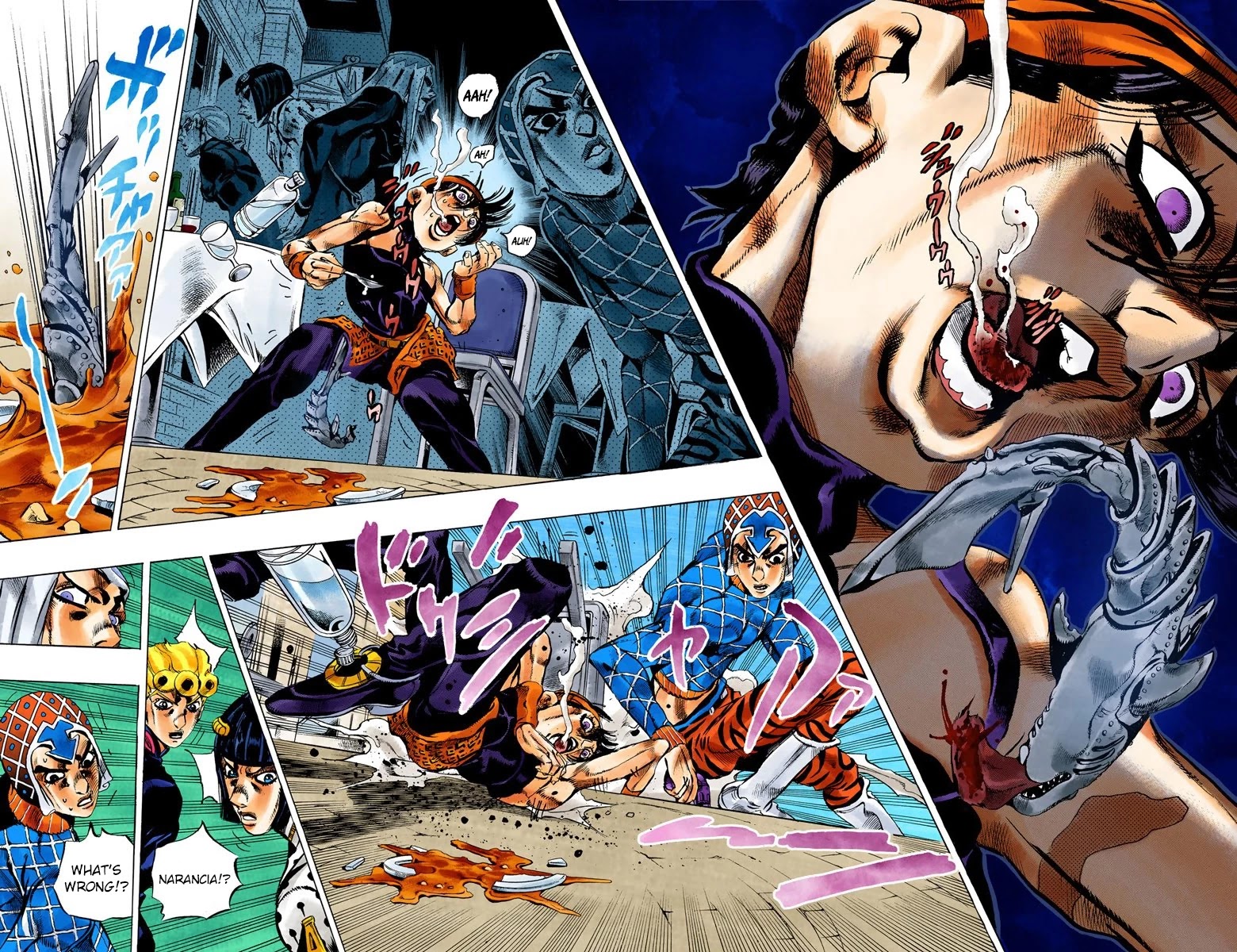 JoJo's Bizarre Adventure Part 5 - Vento Aureo (Official Colored) Chapter 86 page 6 - Chapter 86: Clash and Talking Head Part 1