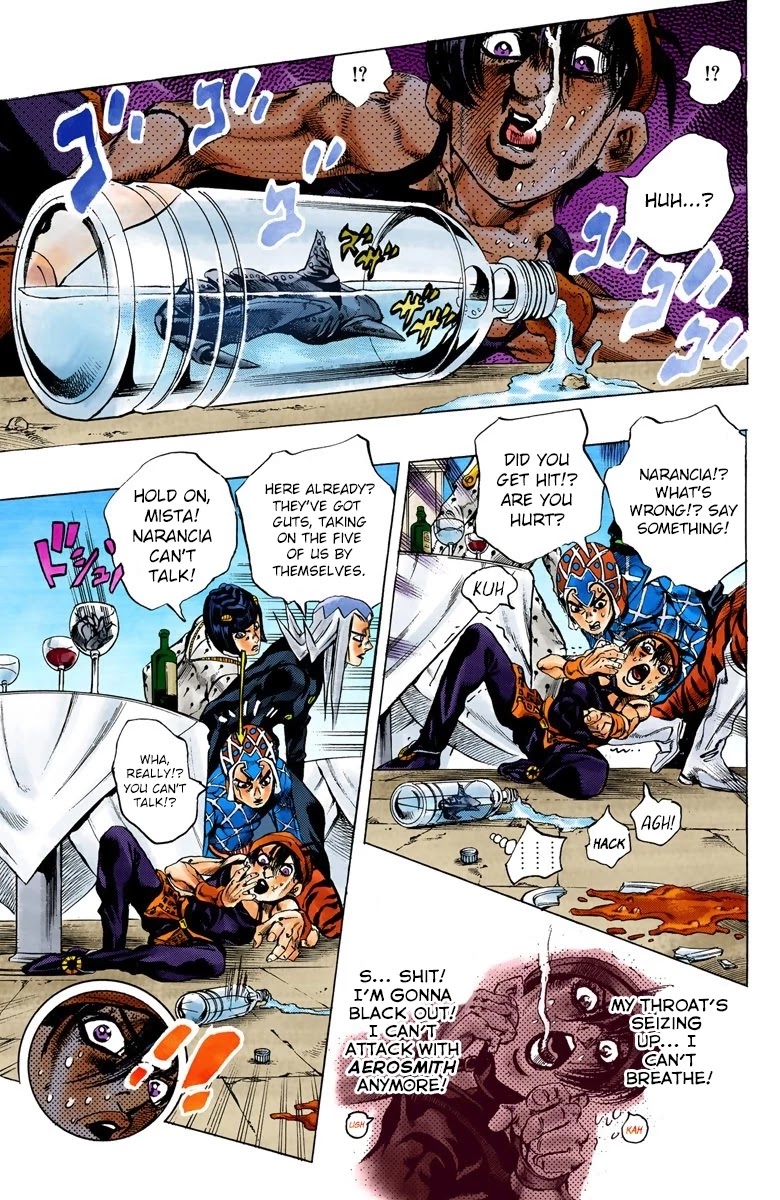 JoJo's Bizarre Adventure Part 5 - Vento Aureo (Official Colored) Chapter 86 page 8 - Chapter 86: Clash and Talking Head Part 1