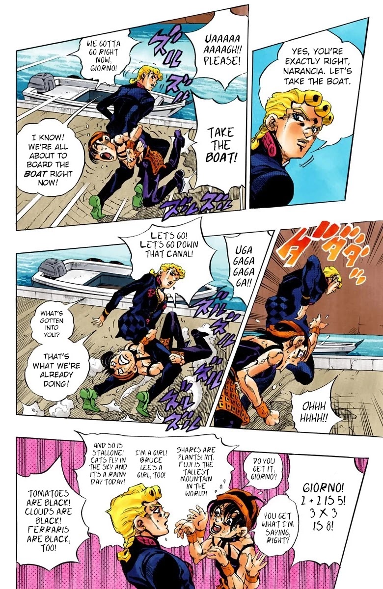 JoJo's Bizarre Adventure Part 5 - Vento Aureo (Official Colored) Chapter 87 page 10 - Chapter 87: Clash and Talking Head Part 2