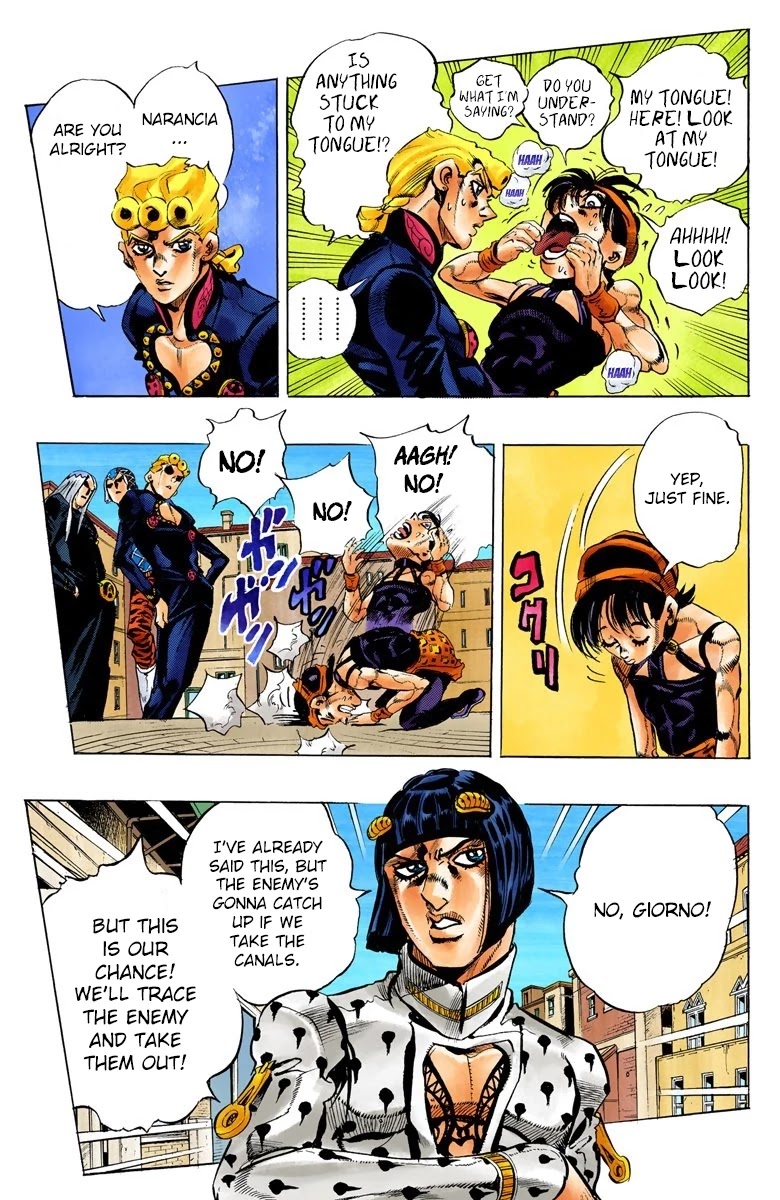 JoJo's Bizarre Adventure Part 5 - Vento Aureo (Official Colored) Chapter 87 page 11 - Chapter 87: Clash and Talking Head Part 2