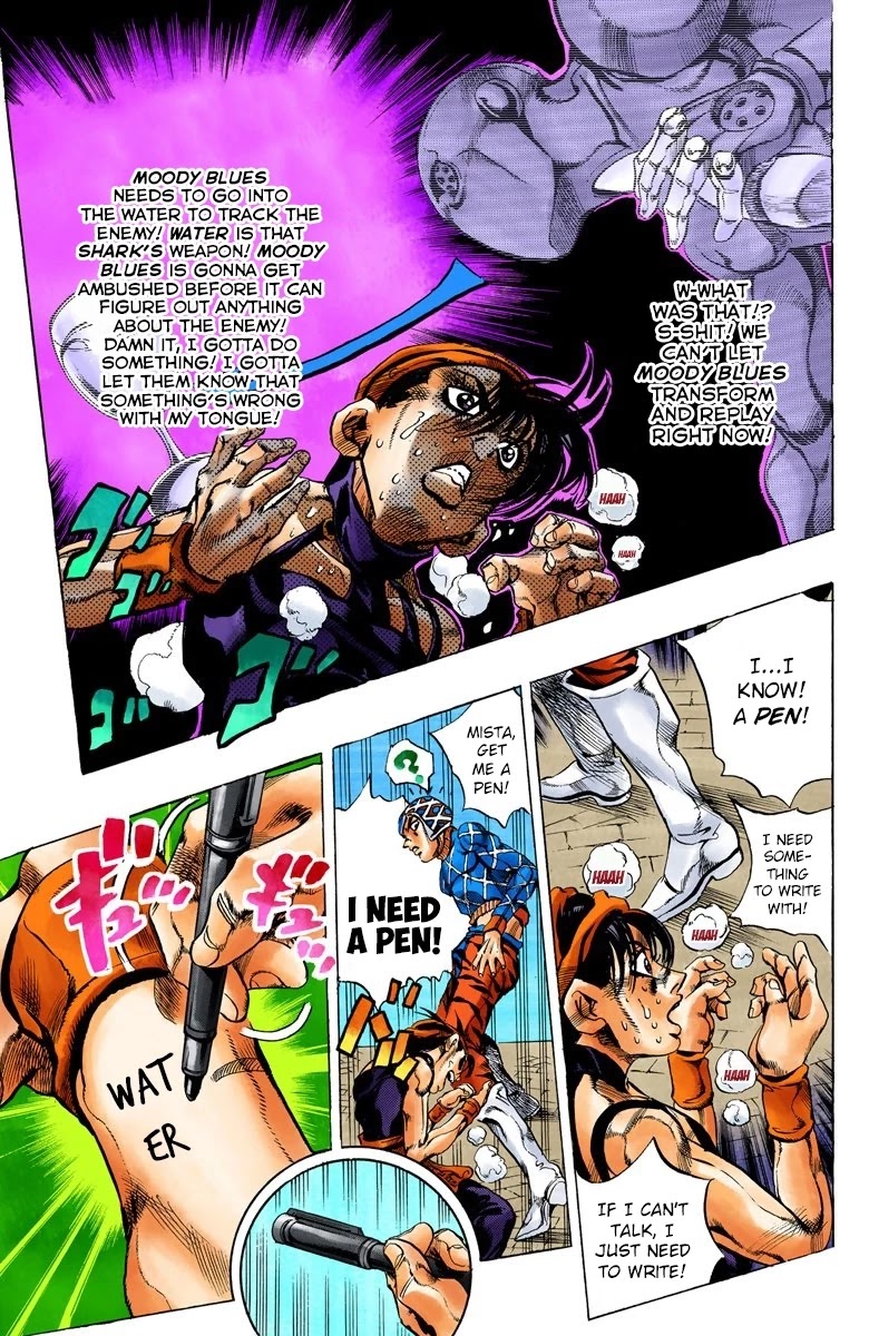 JoJo's Bizarre Adventure Part 5 - Vento Aureo (Official Colored) Chapter 87 page 13 - Chapter 87: Clash and Talking Head Part 2