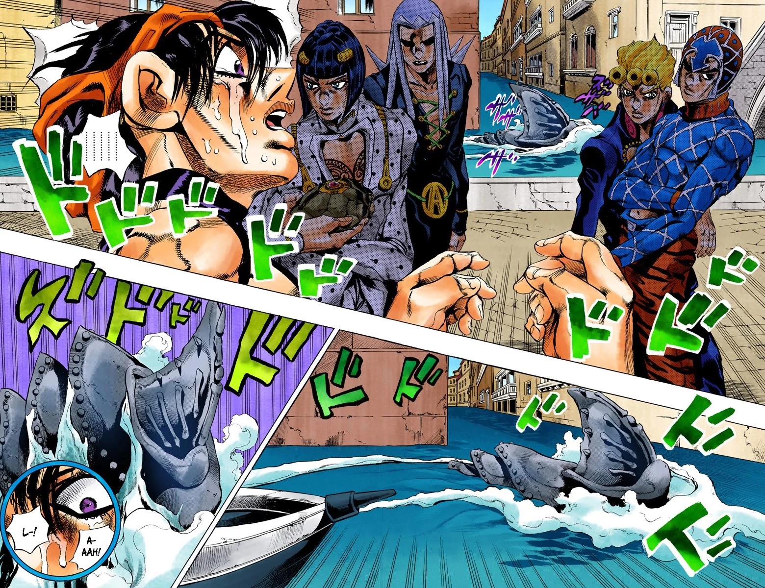 JoJo's Bizarre Adventure Part 5 - Vento Aureo (Official Colored) Chapter 87 page 16 - Chapter 87: Clash and Talking Head Part 2