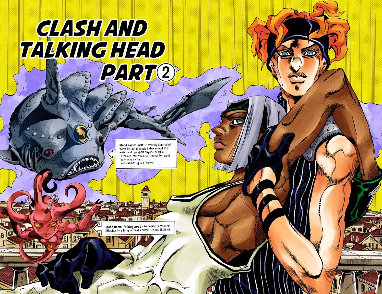 JoJo's Bizarre Adventure Part 5 - Vento Aureo (Official Colored) Chapter 87 page 3 - Chapter 87: Clash and Talking Head Part 2