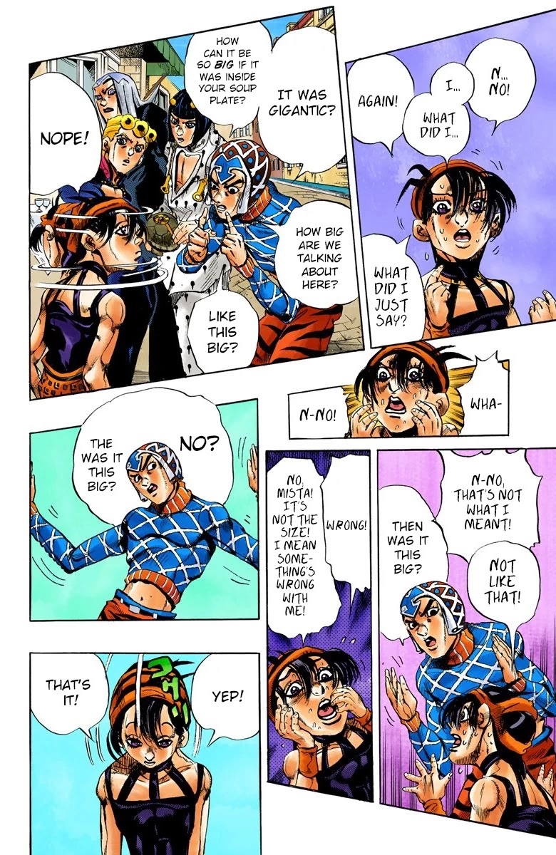 JoJo's Bizarre Adventure Part 5 - Vento Aureo (Official Colored) Chapter 87 page 4 - Chapter 87: Clash and Talking Head Part 2