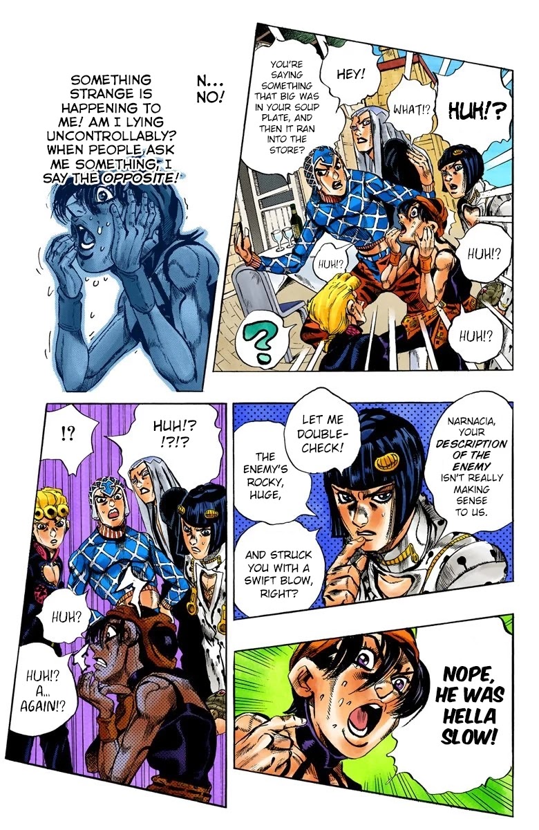 JoJo's Bizarre Adventure Part 5 - Vento Aureo (Official Colored) Chapter 87 page 5 - Chapter 87: Clash and Talking Head Part 2