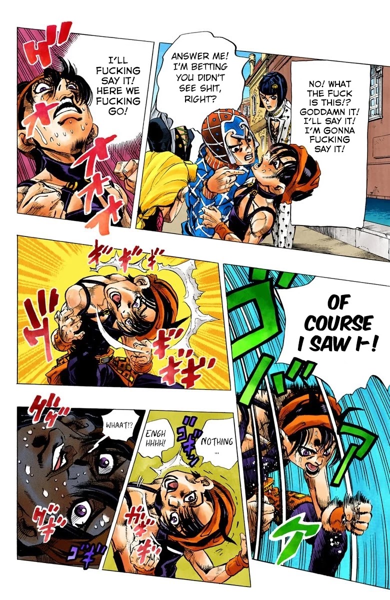 JoJo's Bizarre Adventure Part 5 - Vento Aureo (Official Colored) Chapter 87 page 8 - Chapter 87: Clash and Talking Head Part 2