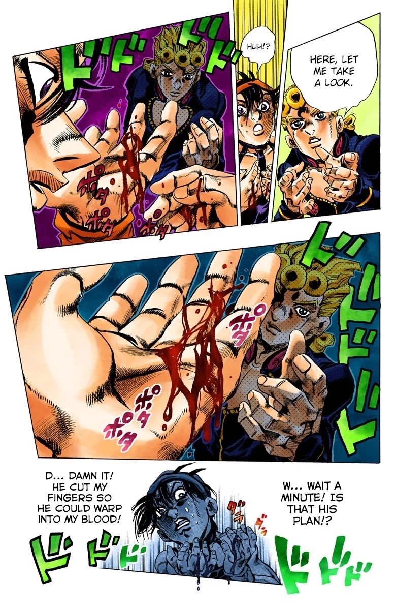 JoJo's Bizarre Adventure Part 5 - Vento Aureo (Official Colored) Chapter 88 page 12 - Chapter 88: Clash and Talking Head Part 3