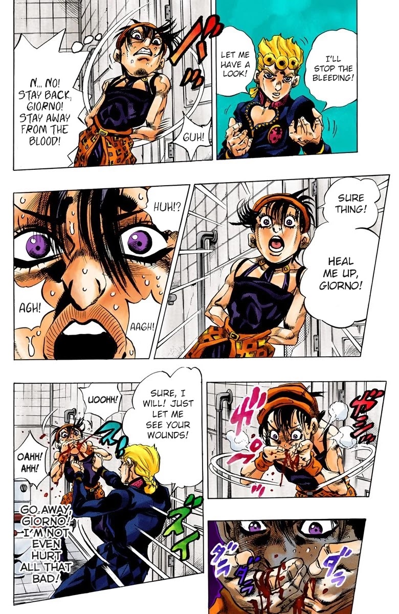 JoJo's Bizarre Adventure Part 5 - Vento Aureo (Official Colored) Chapter 88 page 13 - Chapter 88: Clash and Talking Head Part 3